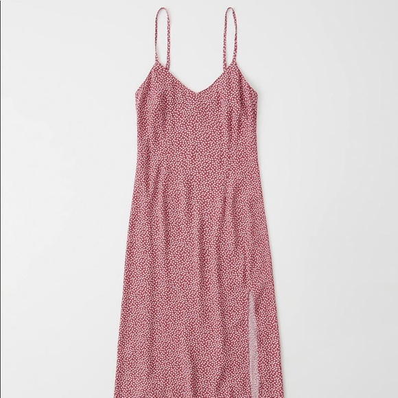 pink floral slip dress